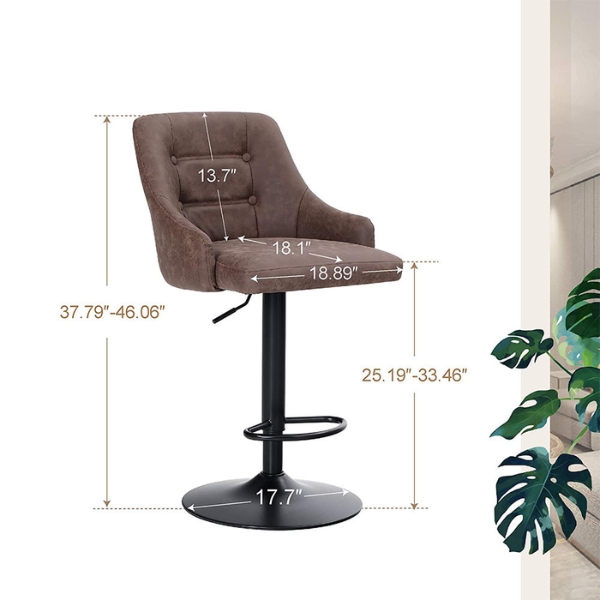 Ghế quầy bar cao cấp giá rẻ bọc da nâu, xám: SG - 9125 - $hienthicat